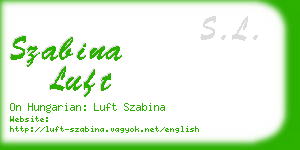 szabina luft business card